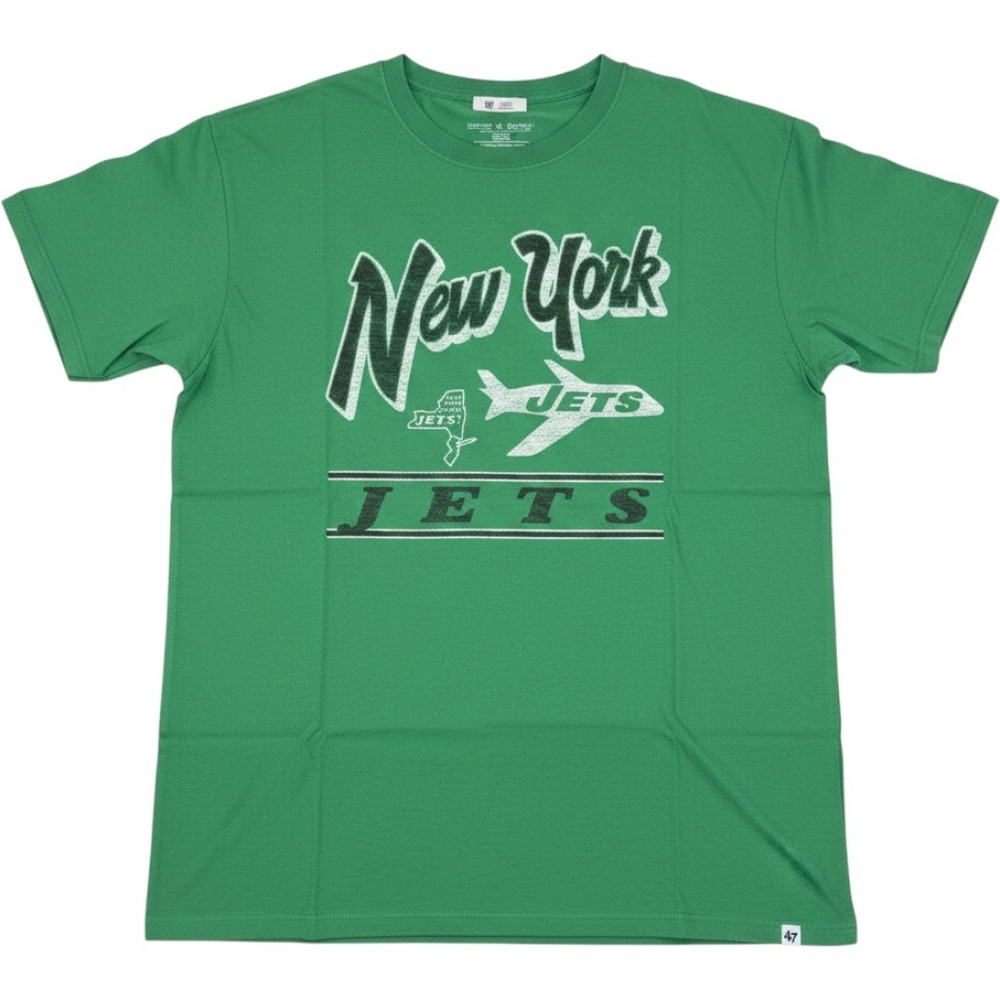 47 Brand New York Jets NFL Tee Shirt Orchard Green Large NEW
